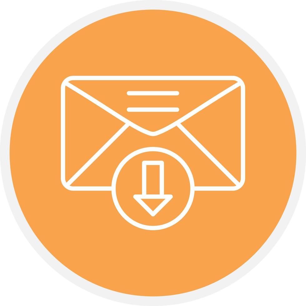 Inbox Line Circle vector