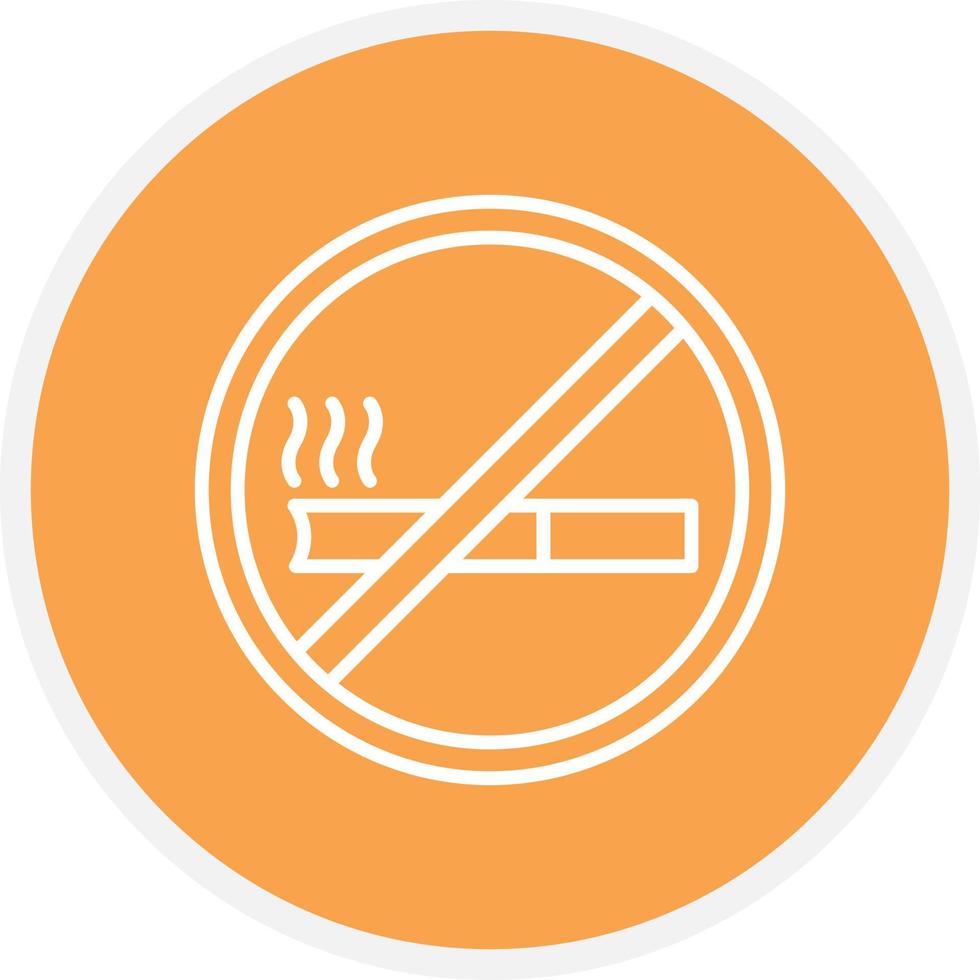 No Smoking Line Circle vector