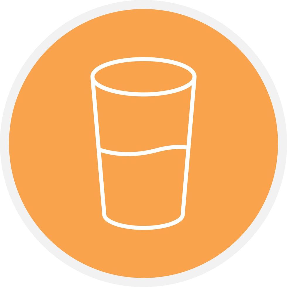 Glass Of Water Line Circle vector