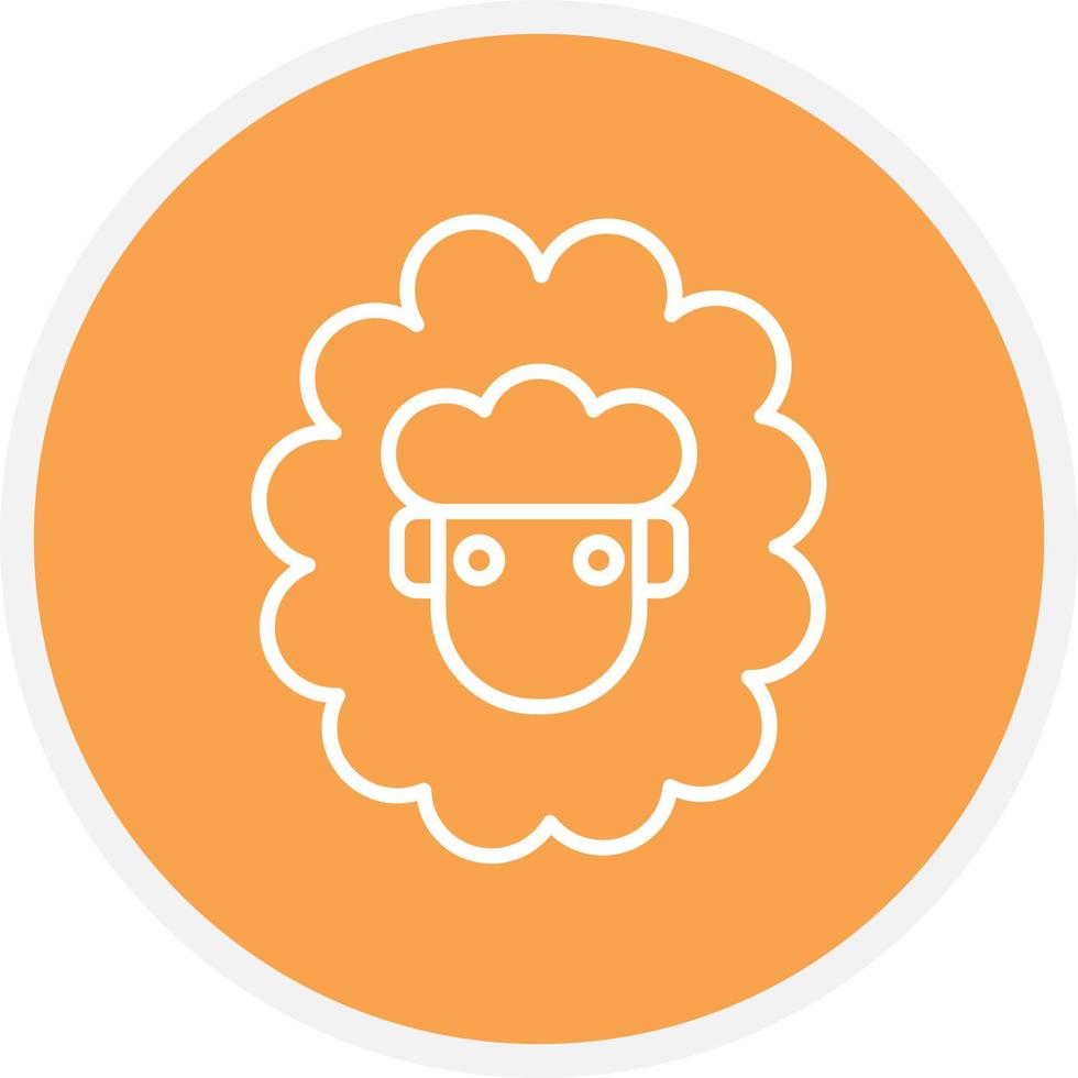 Sheep Line Circle vector