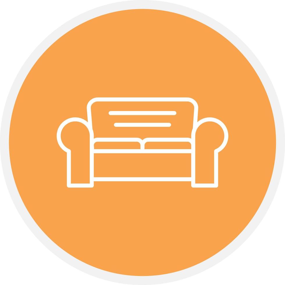 Sofa Line Circle vector