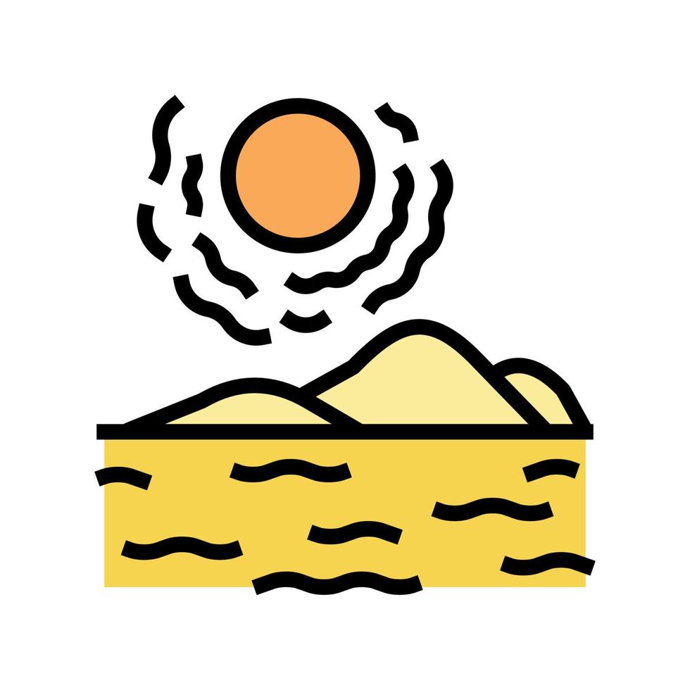 desert land color icon vector illustration