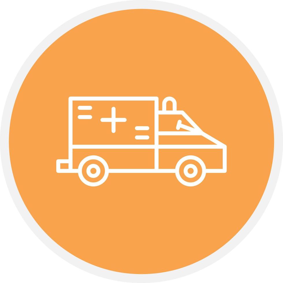 Ambulance Line Circle vector