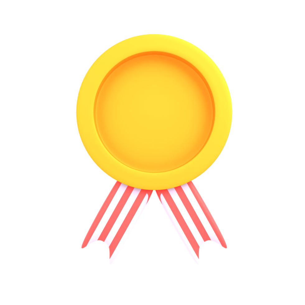 3d icon business, gold medal png