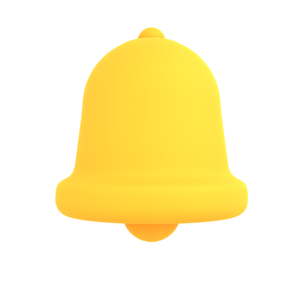 3d notification bell set ecommerce icon png