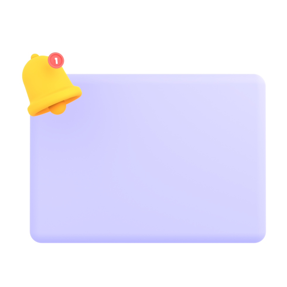 Free 3d Reminder Popup Bell Notification In Blank Paper Canvas Ecommerce Icon Png With Transparent Background