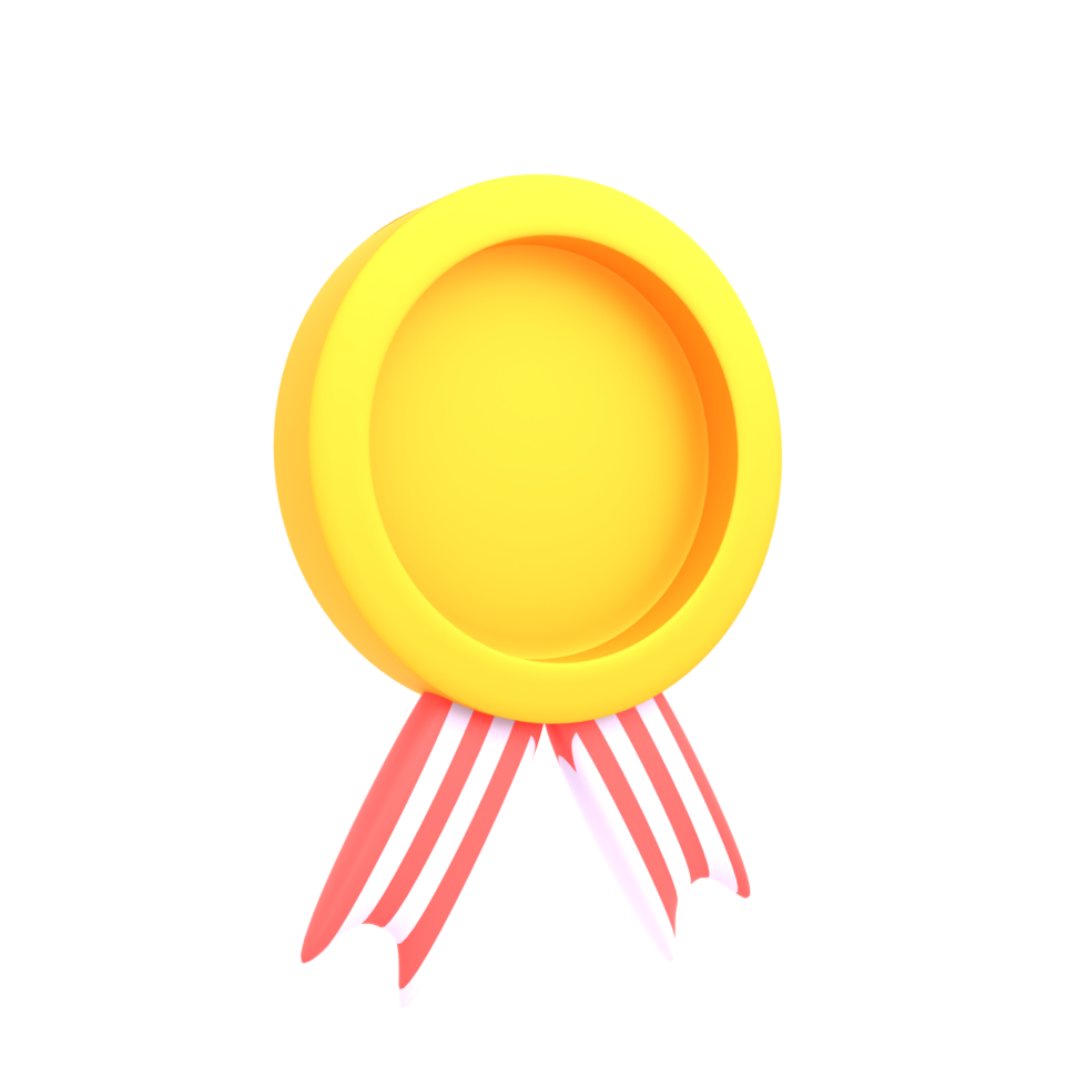 icono 3d de negocios, medalla de oro png