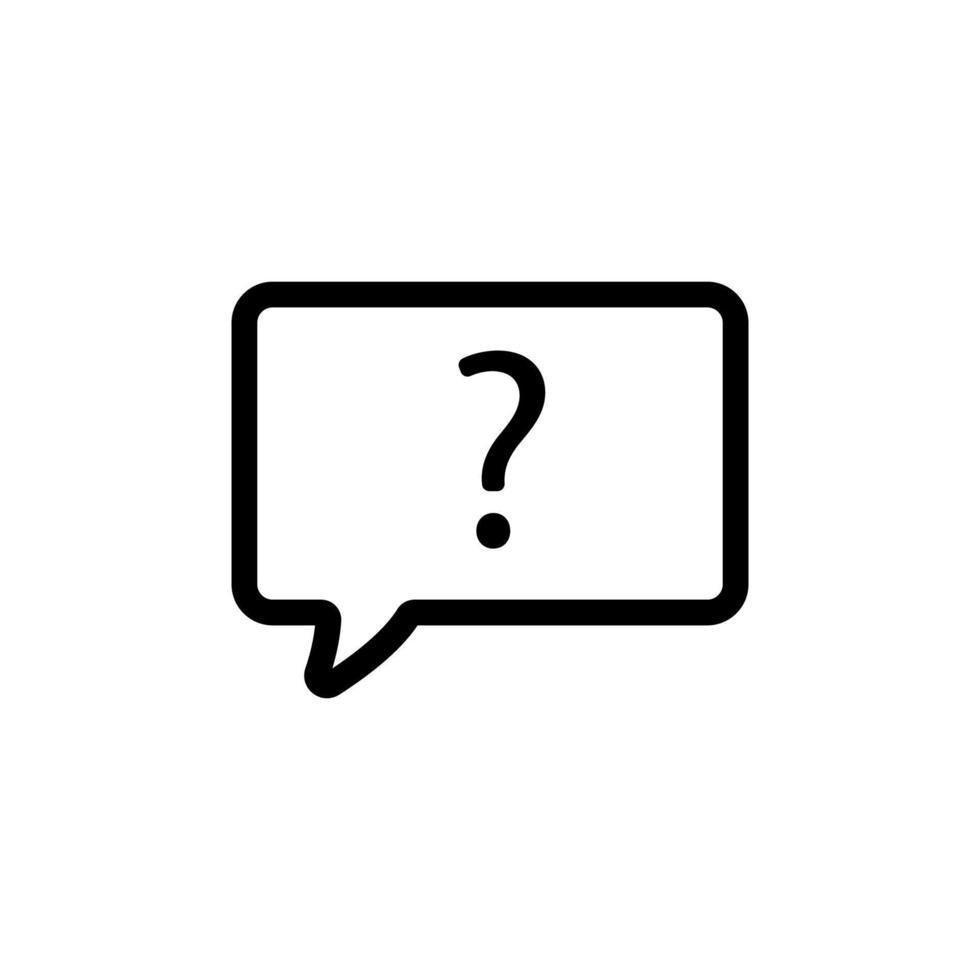 ask the question icon vector. Isolated contour symbol illustration vector
