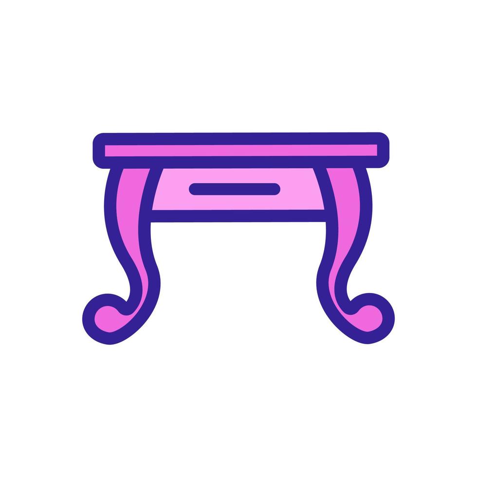 table icon vector. Isolated contour symbol illustration vector