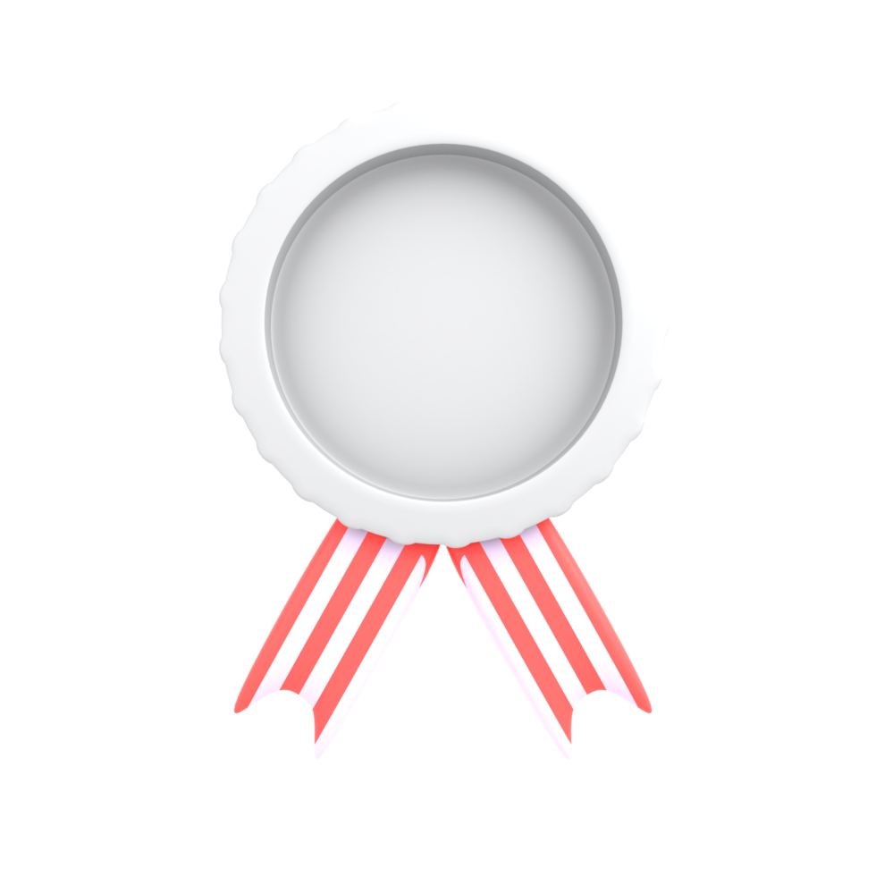 3d icon business, silver medal png