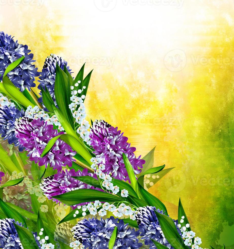 Multi colored beautiful flowers. photo