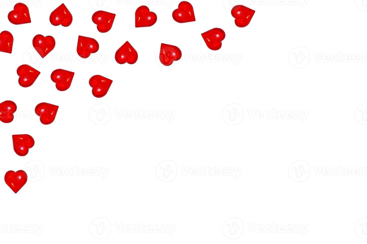 Hearts isolated on white background. photo