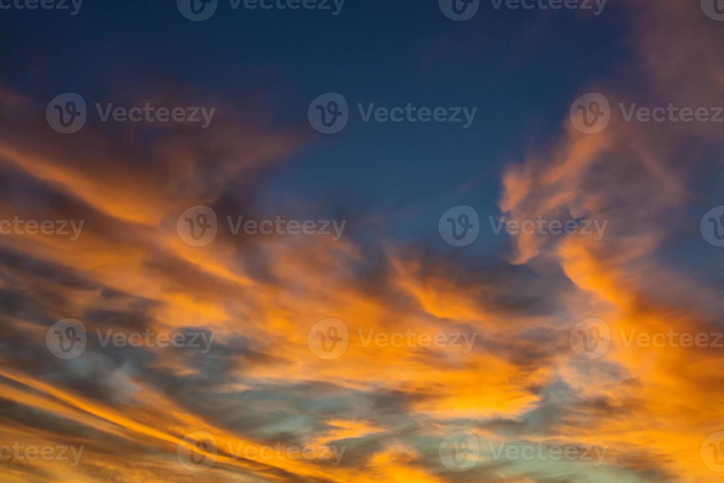 Blurred background. Bright sky with fluffy clouds. photo