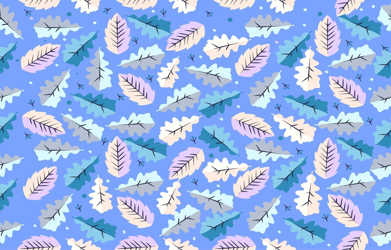 Seamless Purple Leaves Composition Pattern vector