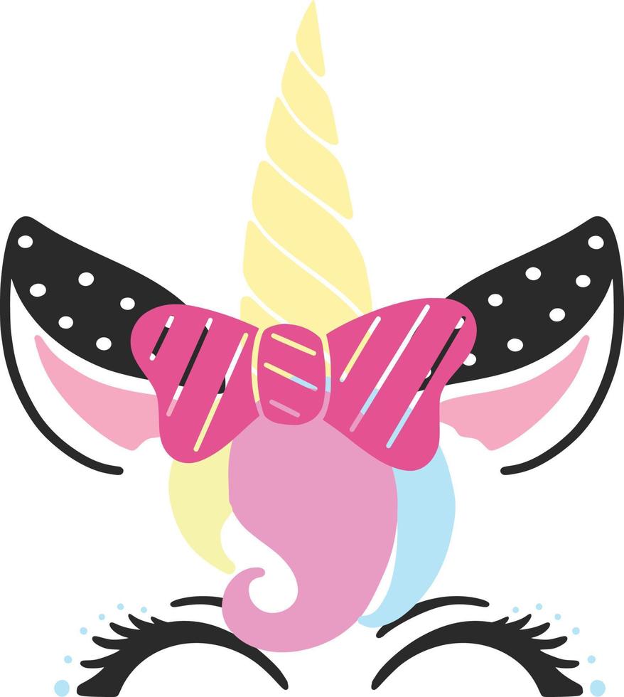 Unicorn Face Unicorn Head Eyelash Magic Horse Little Pony vector