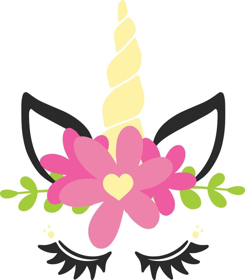 Unicorn Face Unicorn Head Eyelash Magic Horse Little Pony vector