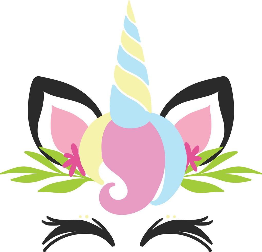 Unicorn Face Unicorn Head Eyelash Magic Horse Little Pony vector