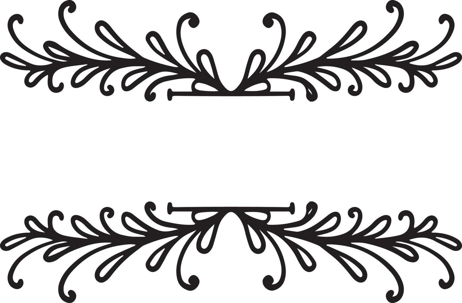 Split Monogram frame Vector Card Invitation Elements Victorian Grunge Calligraphy Wedding Invitations Set Medieval Ornament Borders scroll clipart swirl cut files swirl silhouette flourish borders