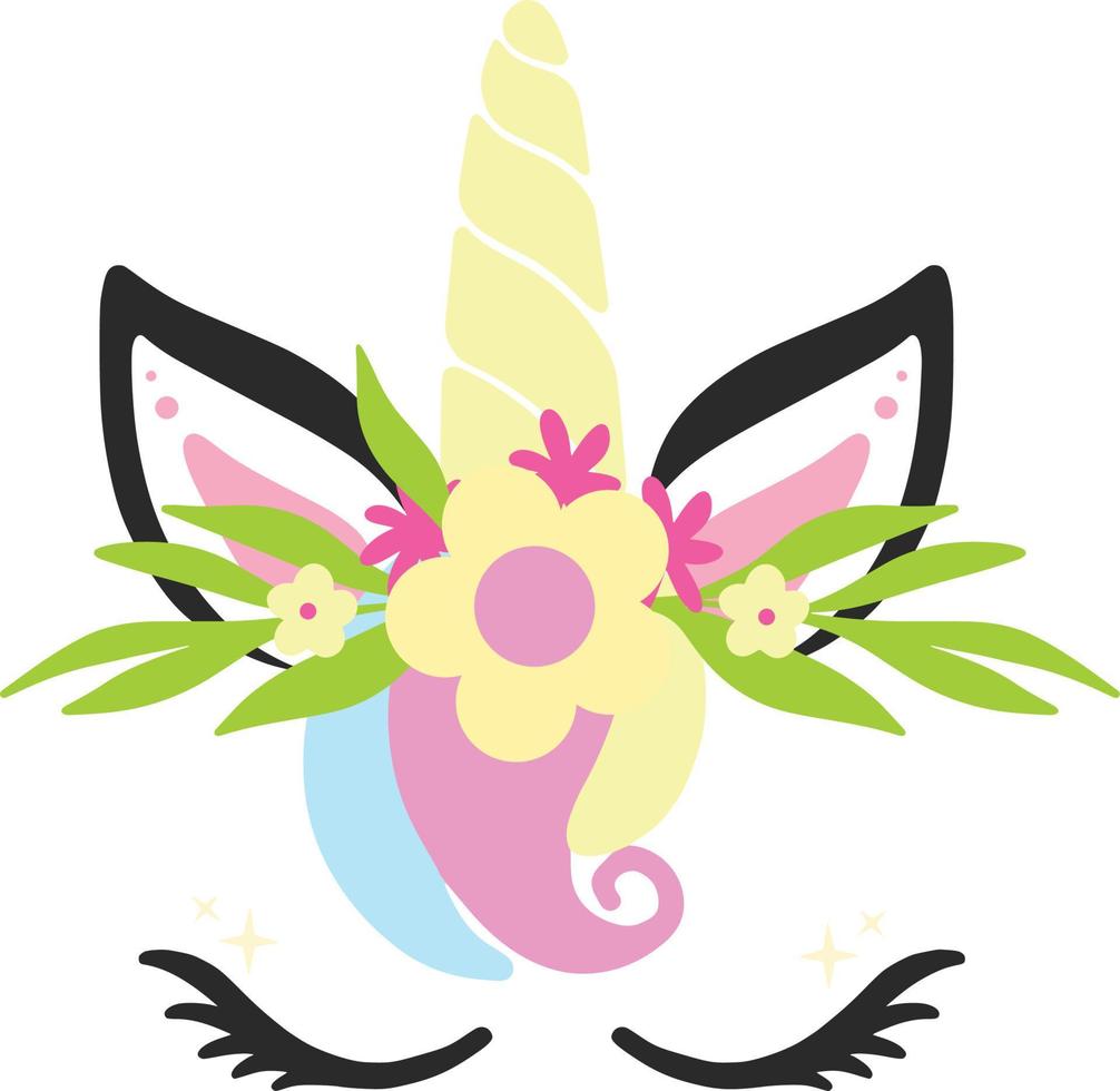 Unicorn Face Unicorn Head Eyelash Magic Horse Little Pony vector