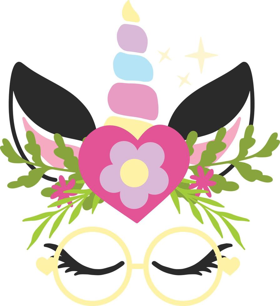 Unicorn Face Unicorn Head Eyelash Magic Horse Little Pony vector
