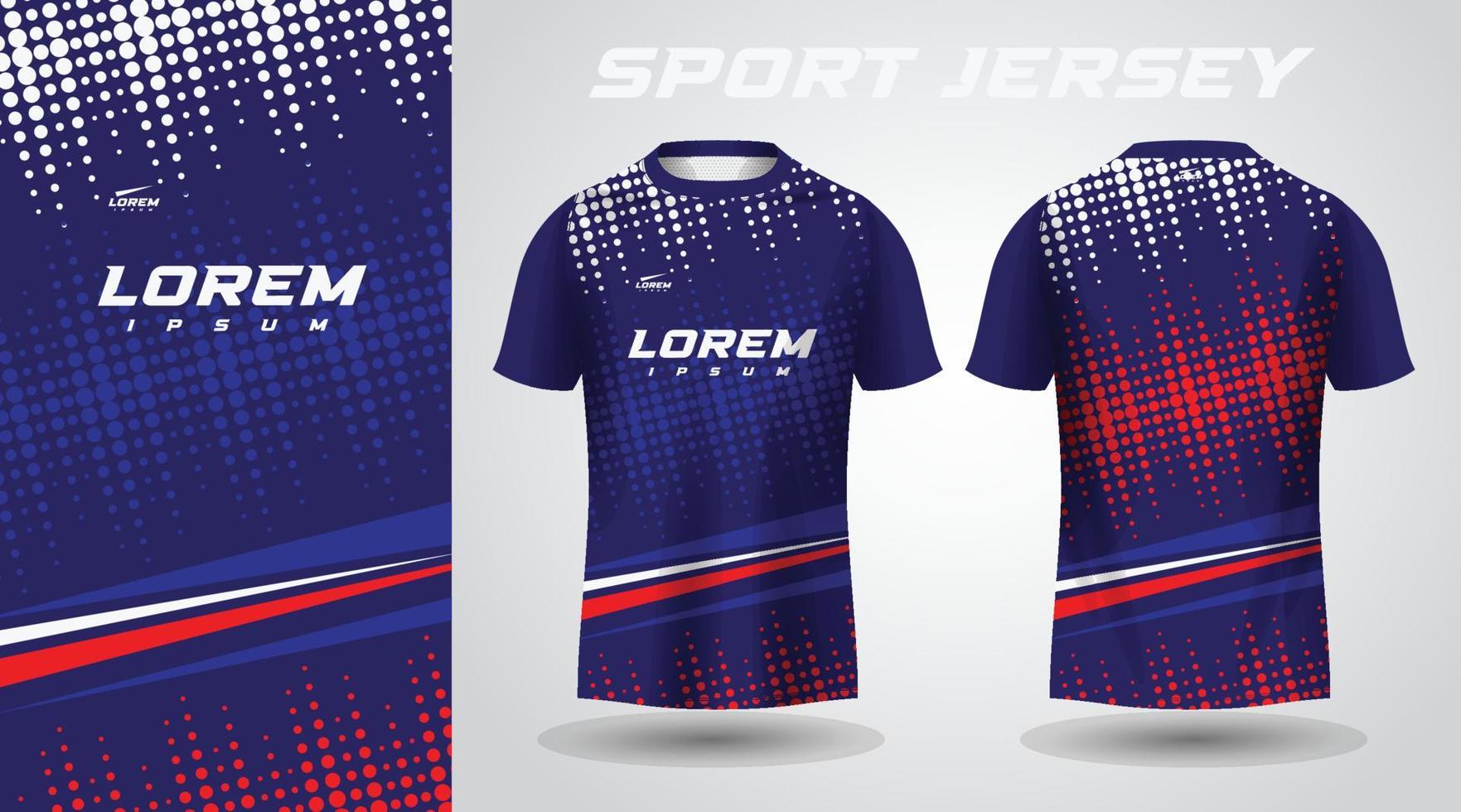 blue t-shirt sport jersey design vector