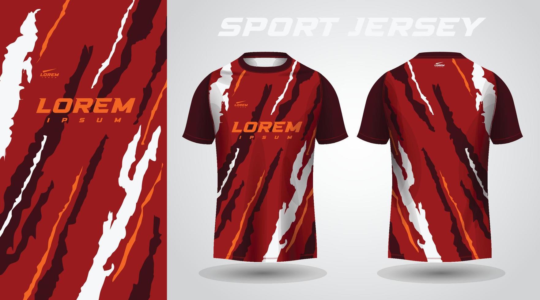 red black sport jersey design vector