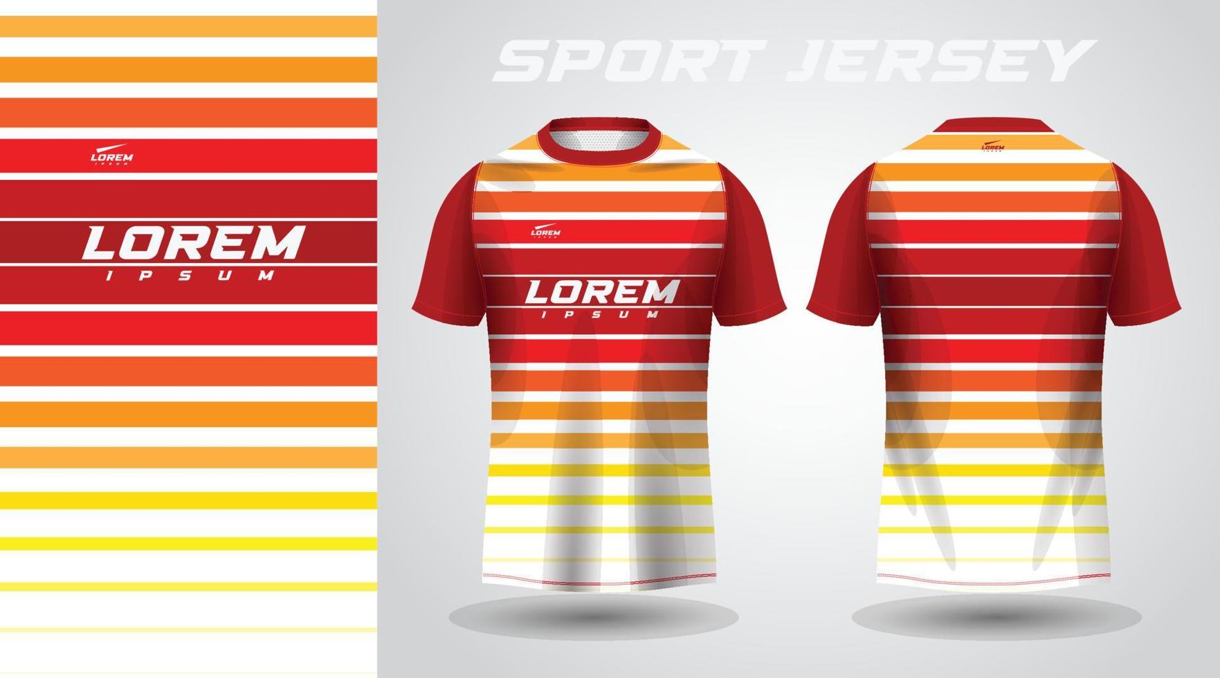 red shirt sport jersey design vector