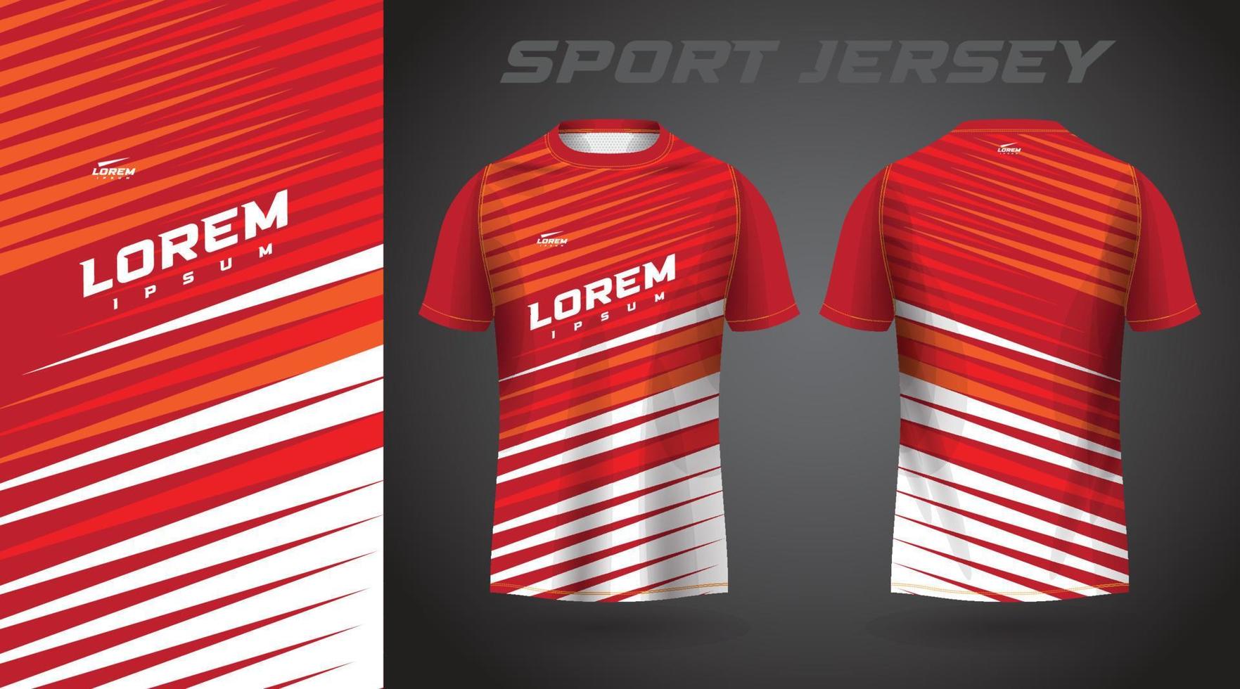 red sport jersey design vector