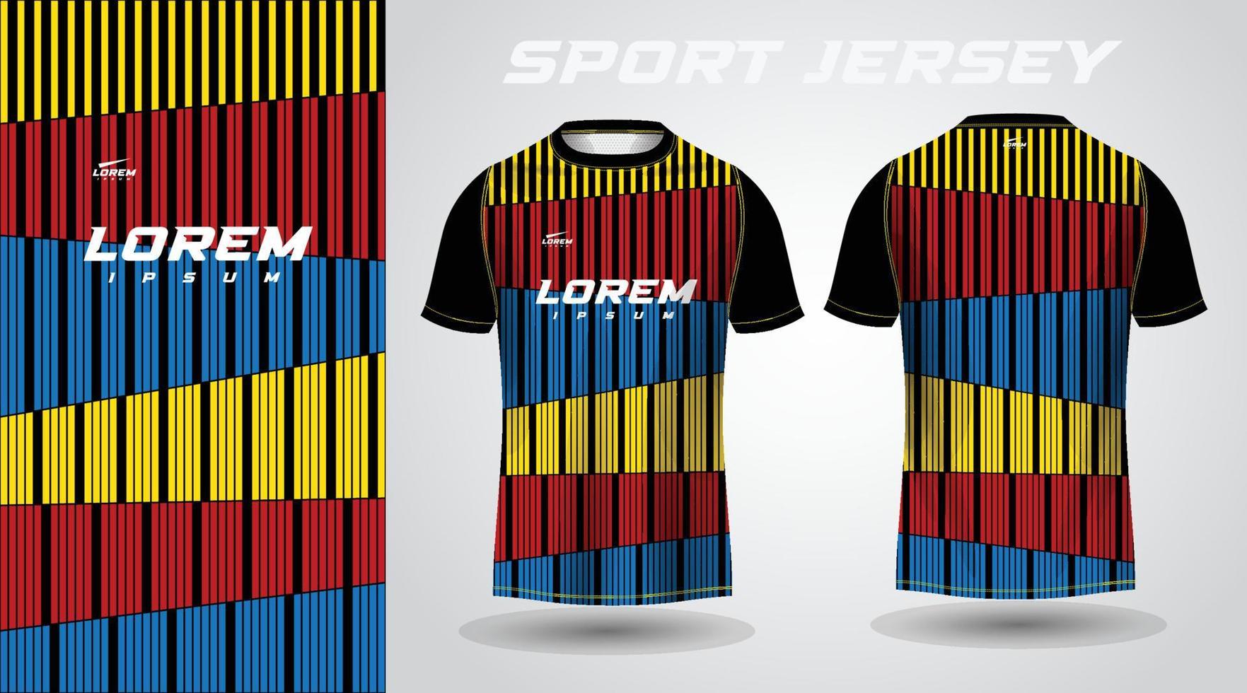 colorido diseño de camiseta deportiva vector