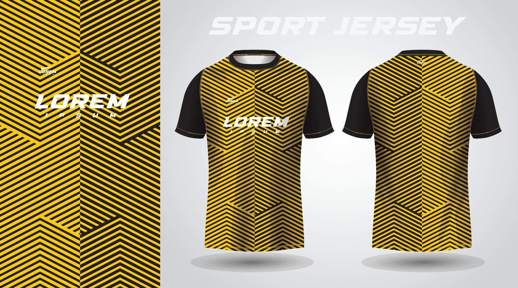 yellow shirt sport jersey design vector