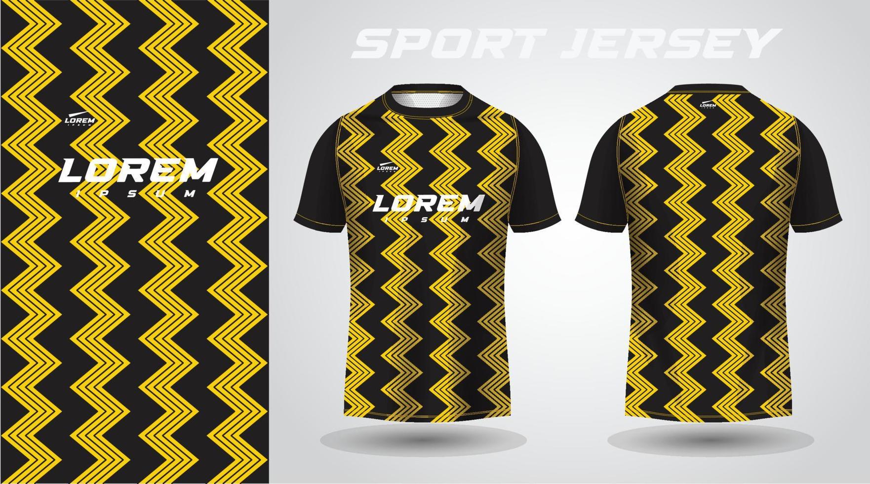 yellow shirt sport jersey design vector