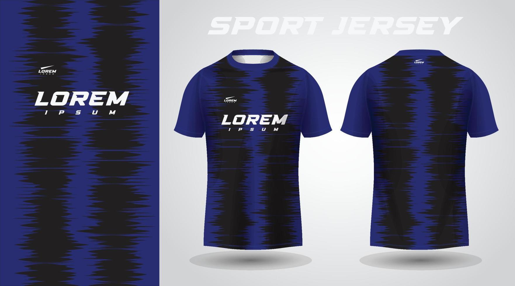 diseño de camiseta deportiva de camisa azul vector