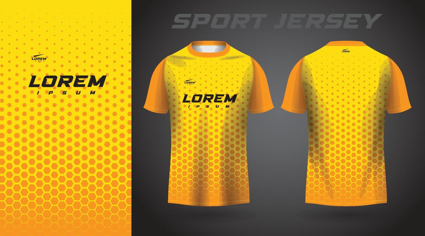 yellow shirt sport jersey design vector