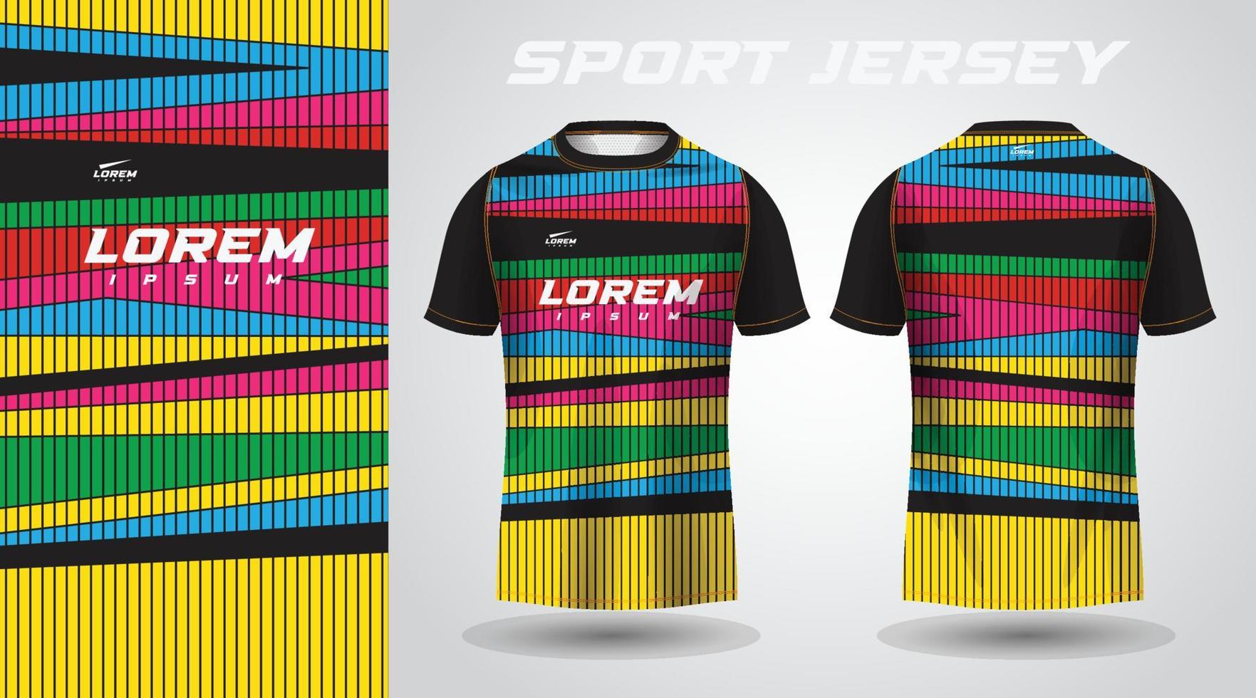 colorful sport jersey design vector