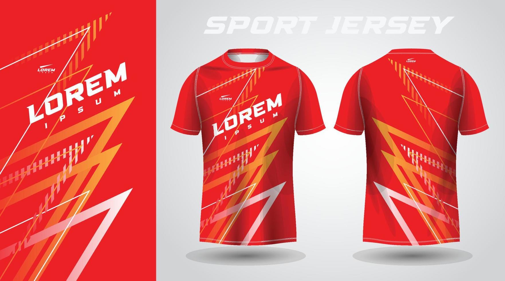 diseño de camiseta deportiva de camiseta roja vector