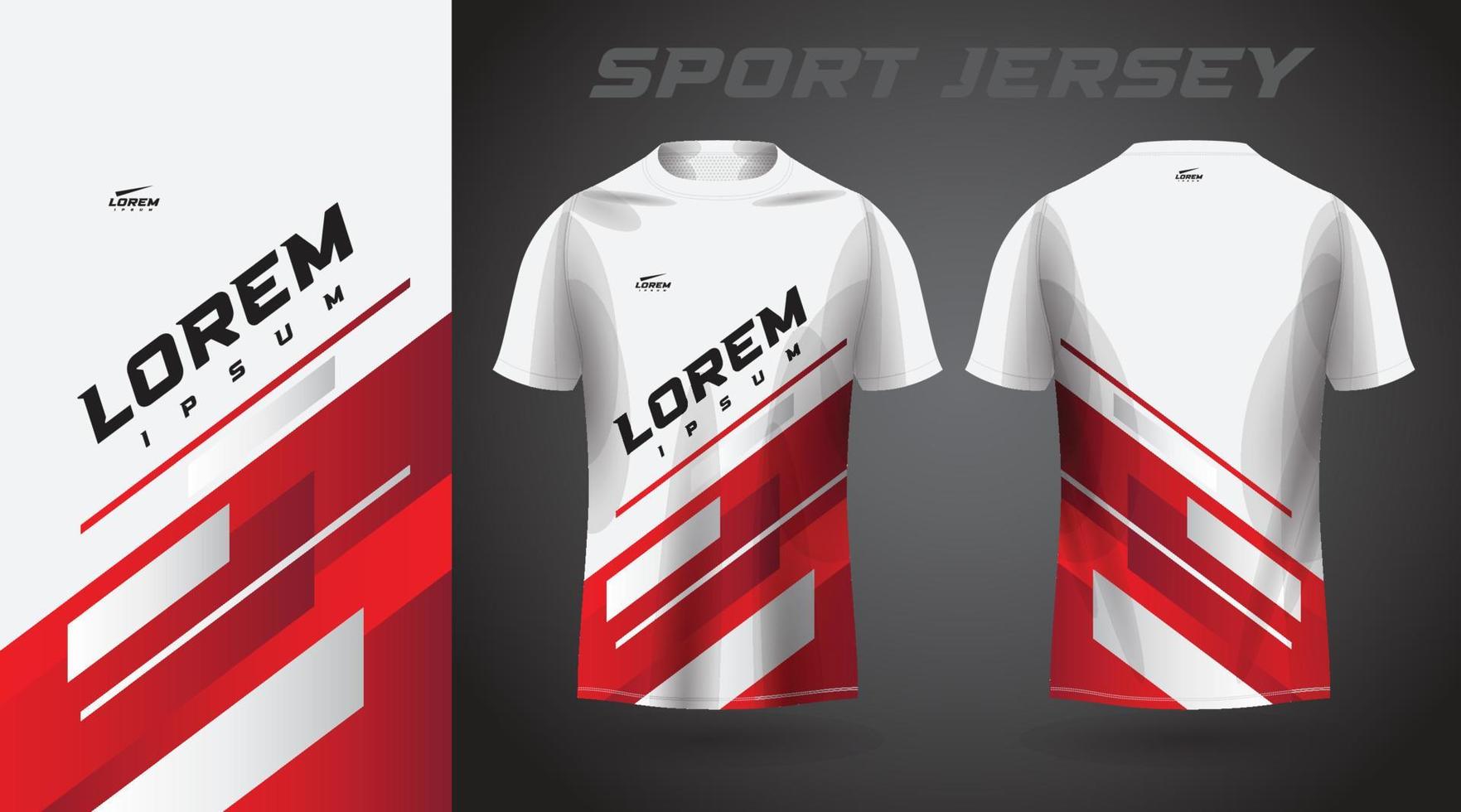 red sport jersey design vector