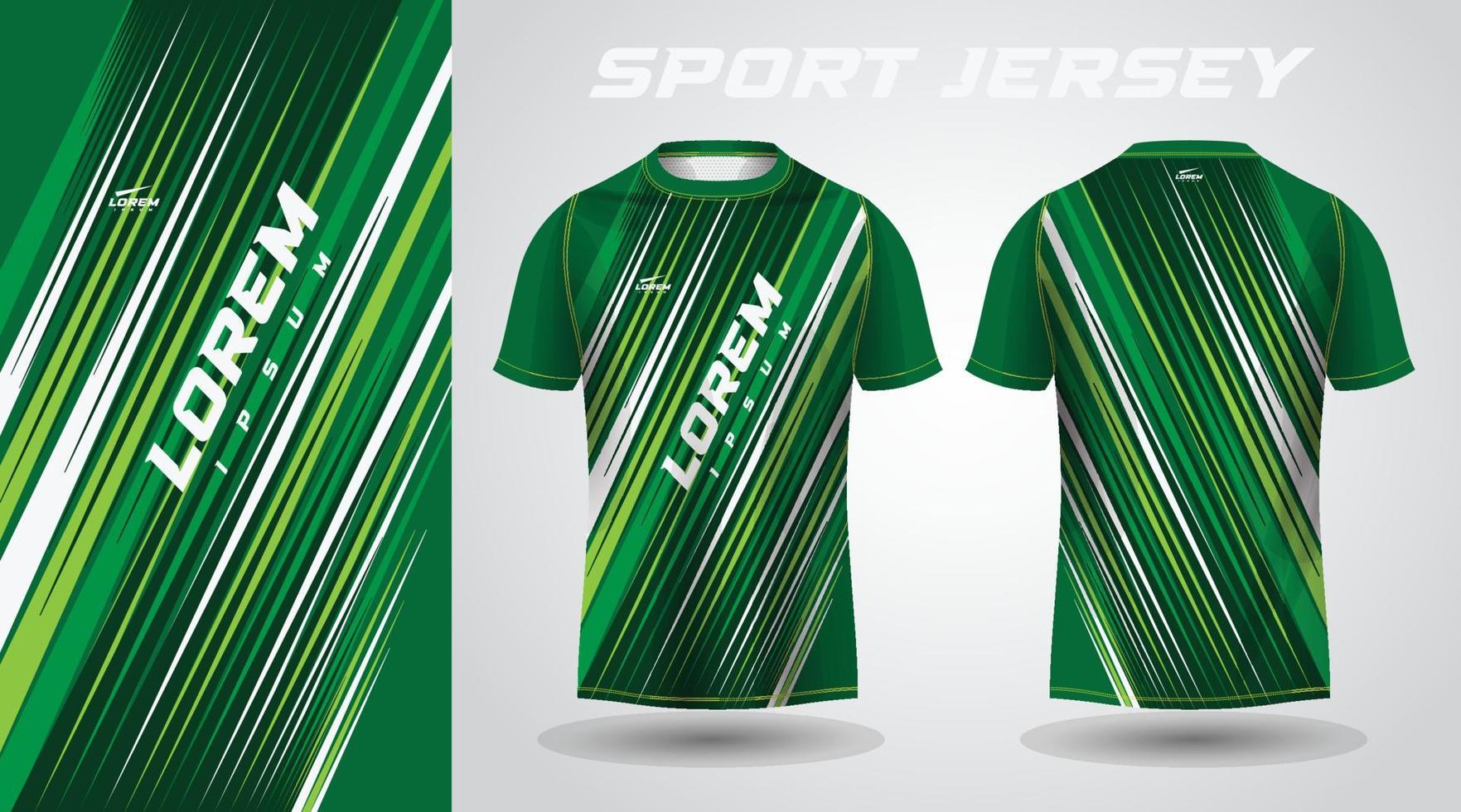 diseño de camiseta deportiva de camisa verde vector