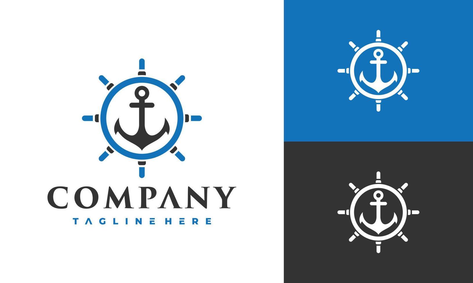 ship anchor logo vector