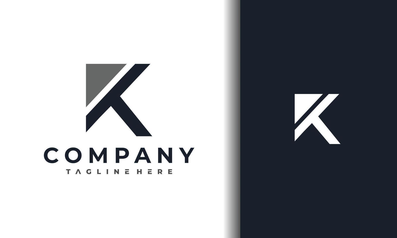 simple letter K logo vector