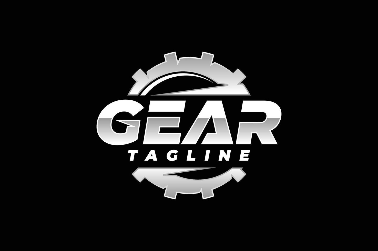 gear emblem logo vector
