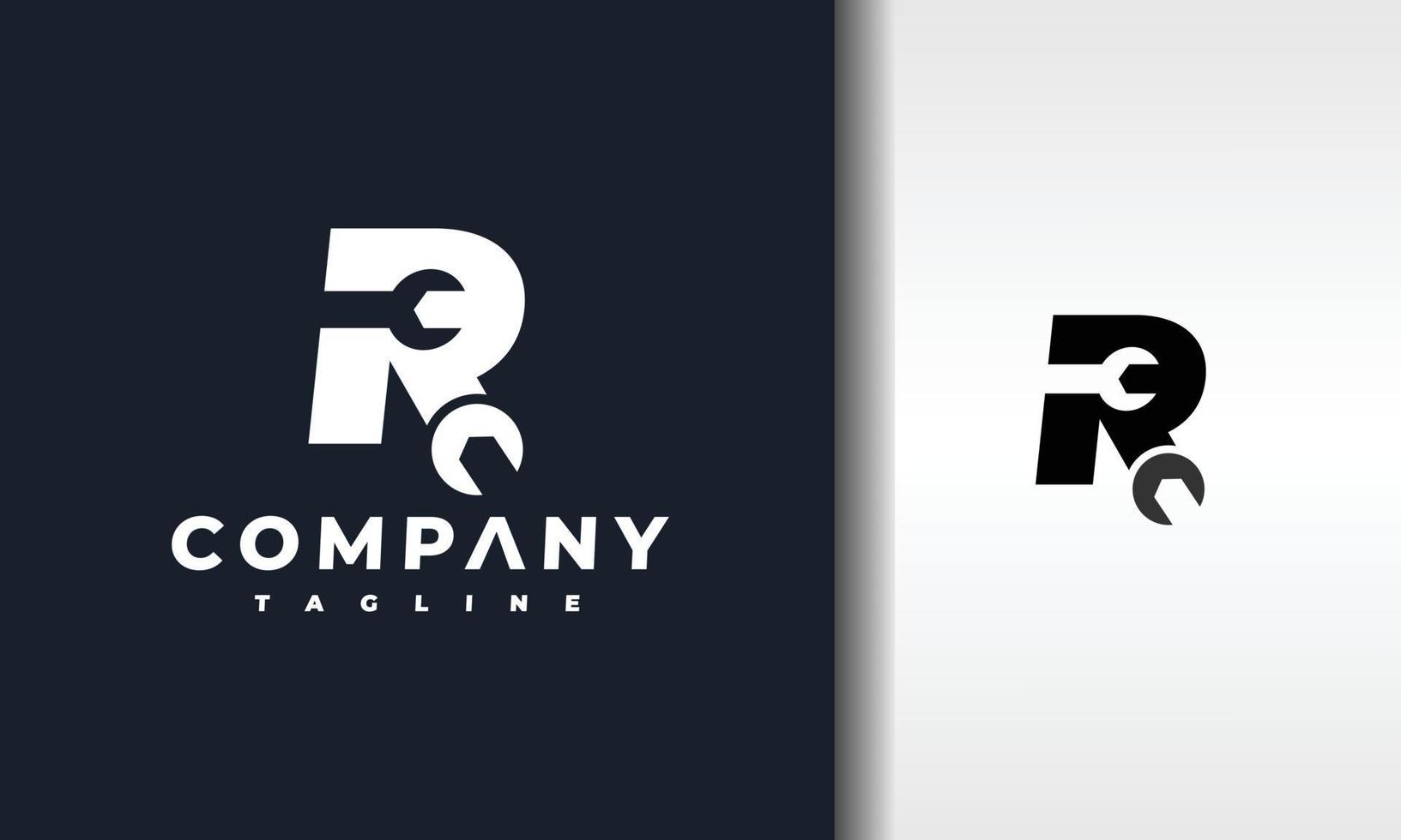 letter R repair logo vector