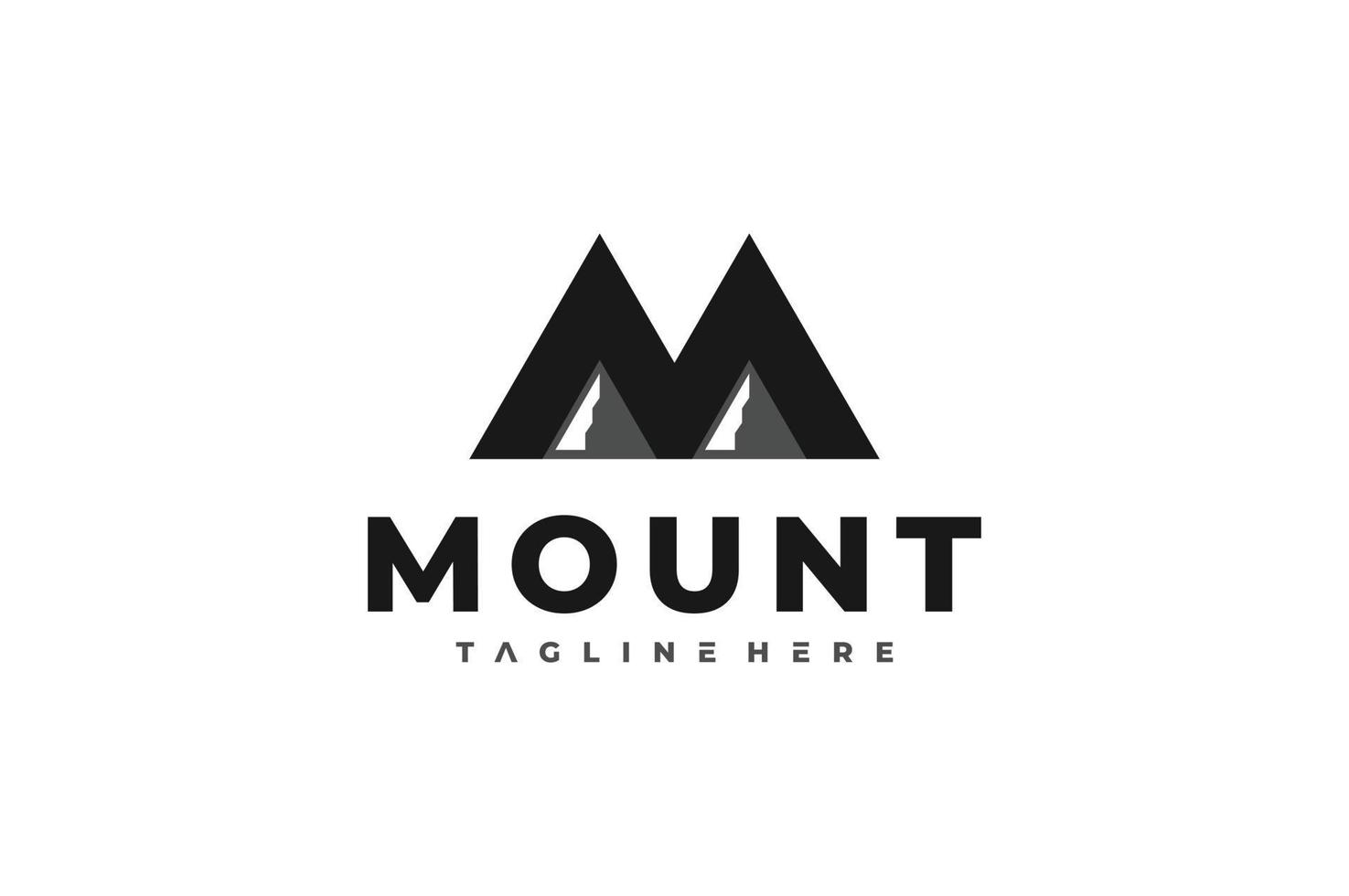 letter M mounts logo vector