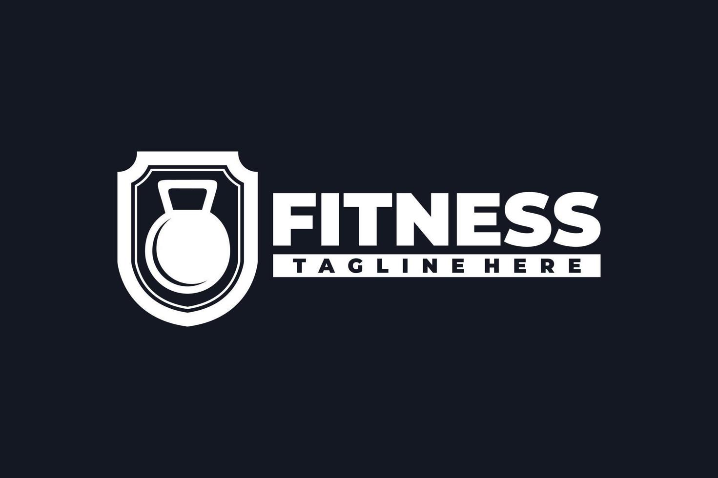 logotipo de escudo de fitness vector