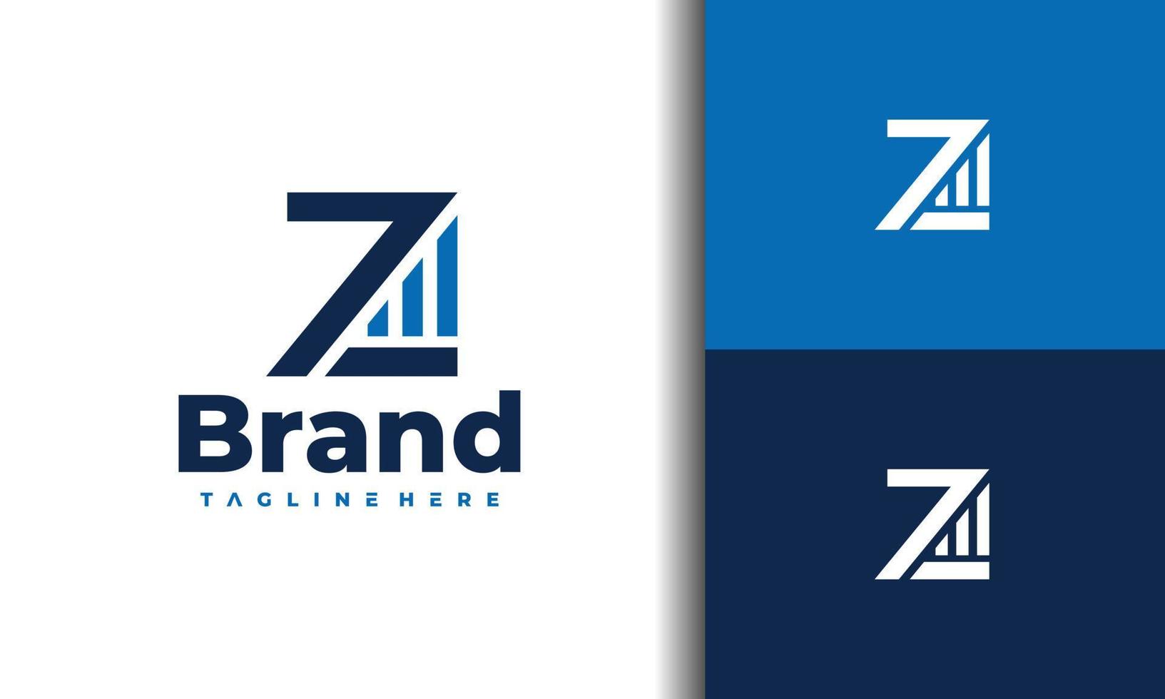 logotipo gráfico financiero de la letra z vector