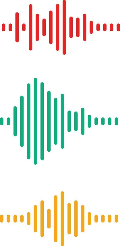 a set of sound spectrum icon vector illustration
