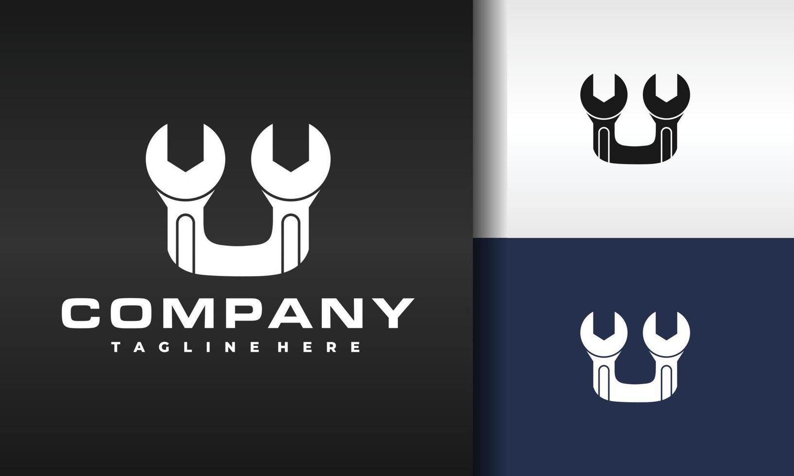 letter U wrench logo 9852897 Vector Art at Vecteezy