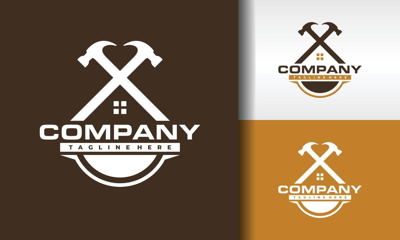 hammer house emblem logo vector