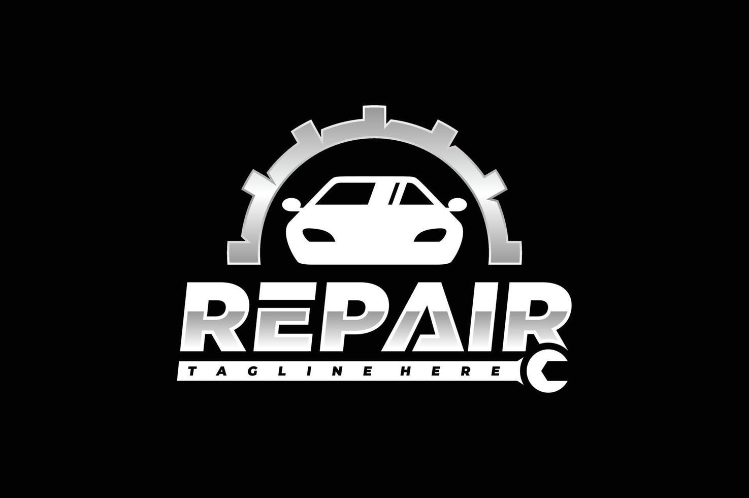 reparar el logotipo del engranaje del coche vector