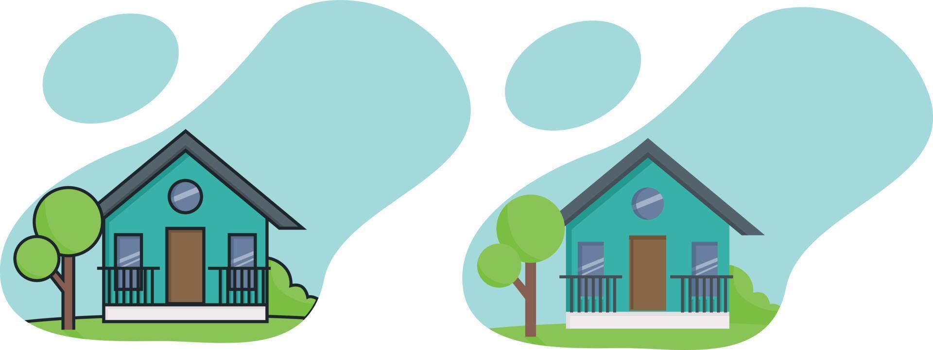 simple house vector illustration isolated on white background