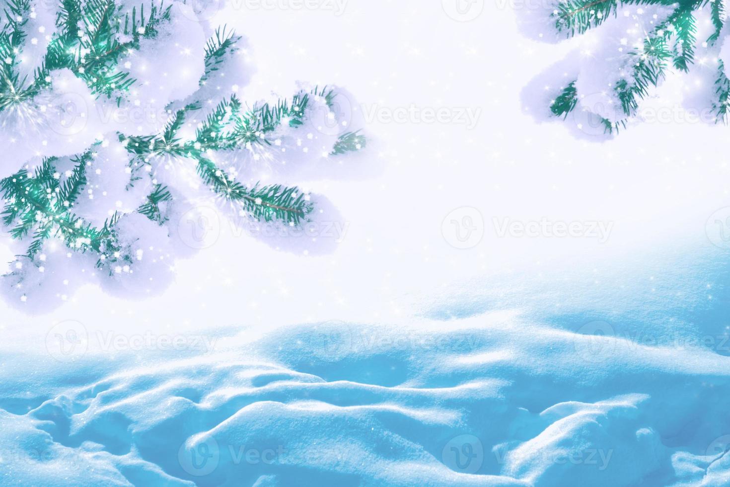 Abstract winter Christmas and New Year background. Snowflakes. photo